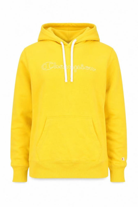 Womens UK L Regular Champion Yellow Pullover Hoodie