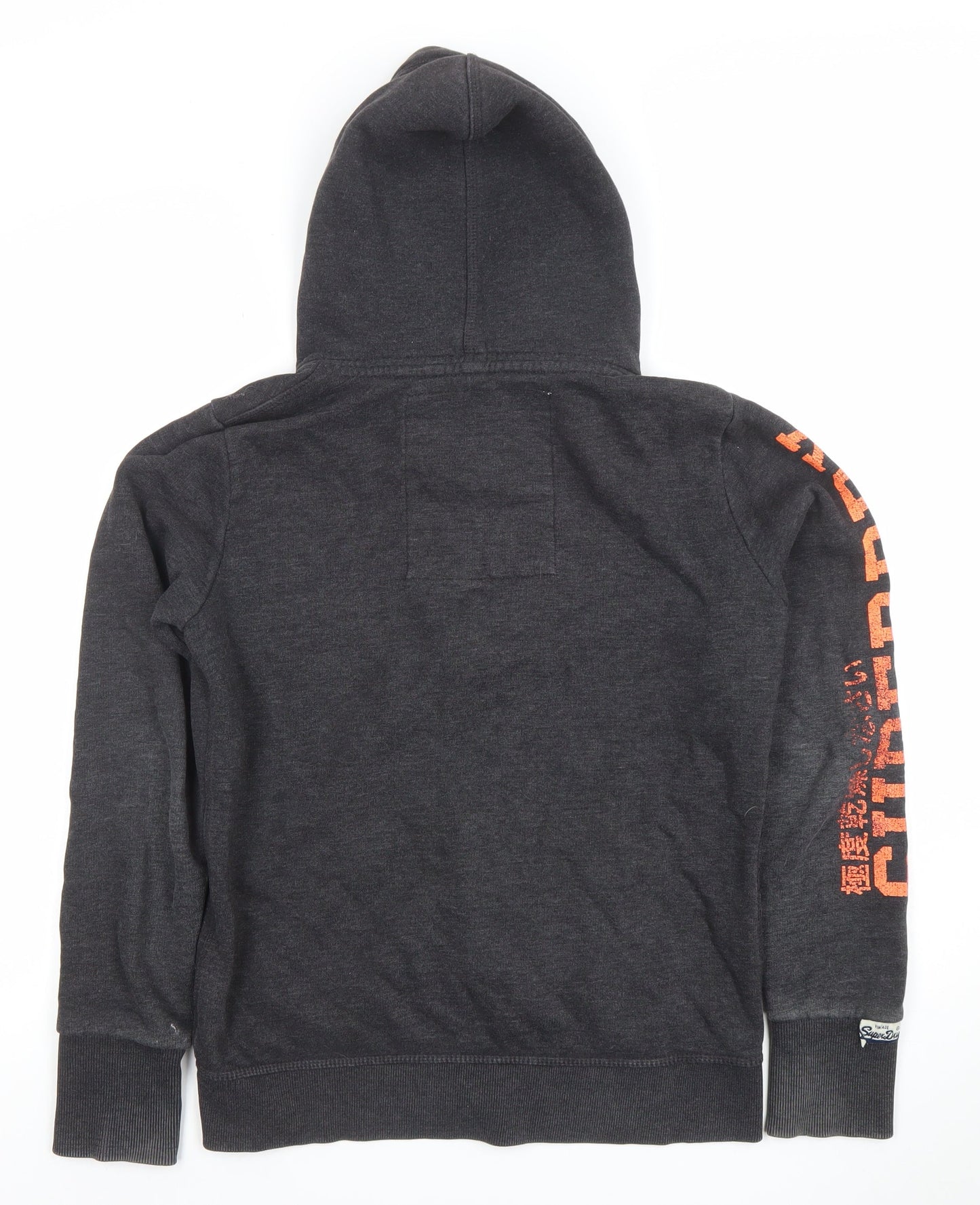 Superdry Men’s Grey Full Zip Hoodie XS Sports Logo Fleece