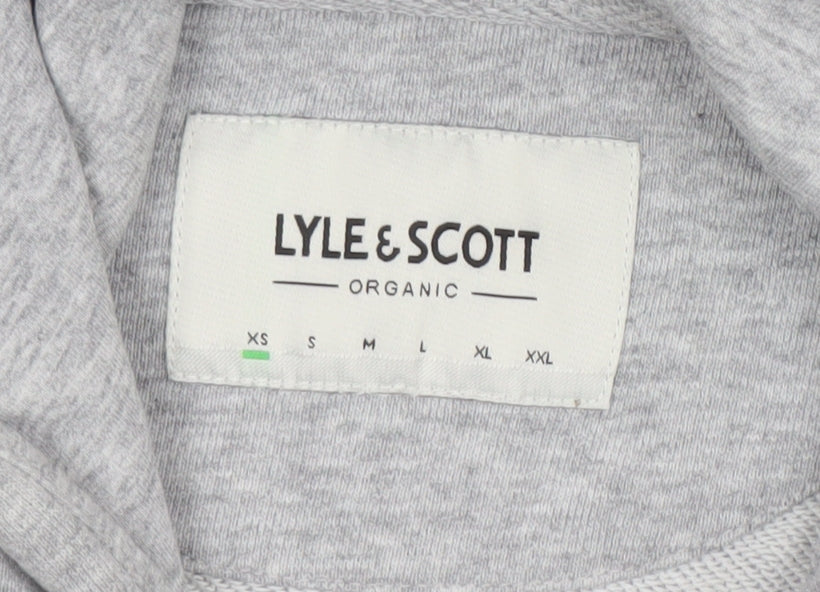 Lyle & Scott Women’s Grey XS Pullover Hoodie Organic Cotton