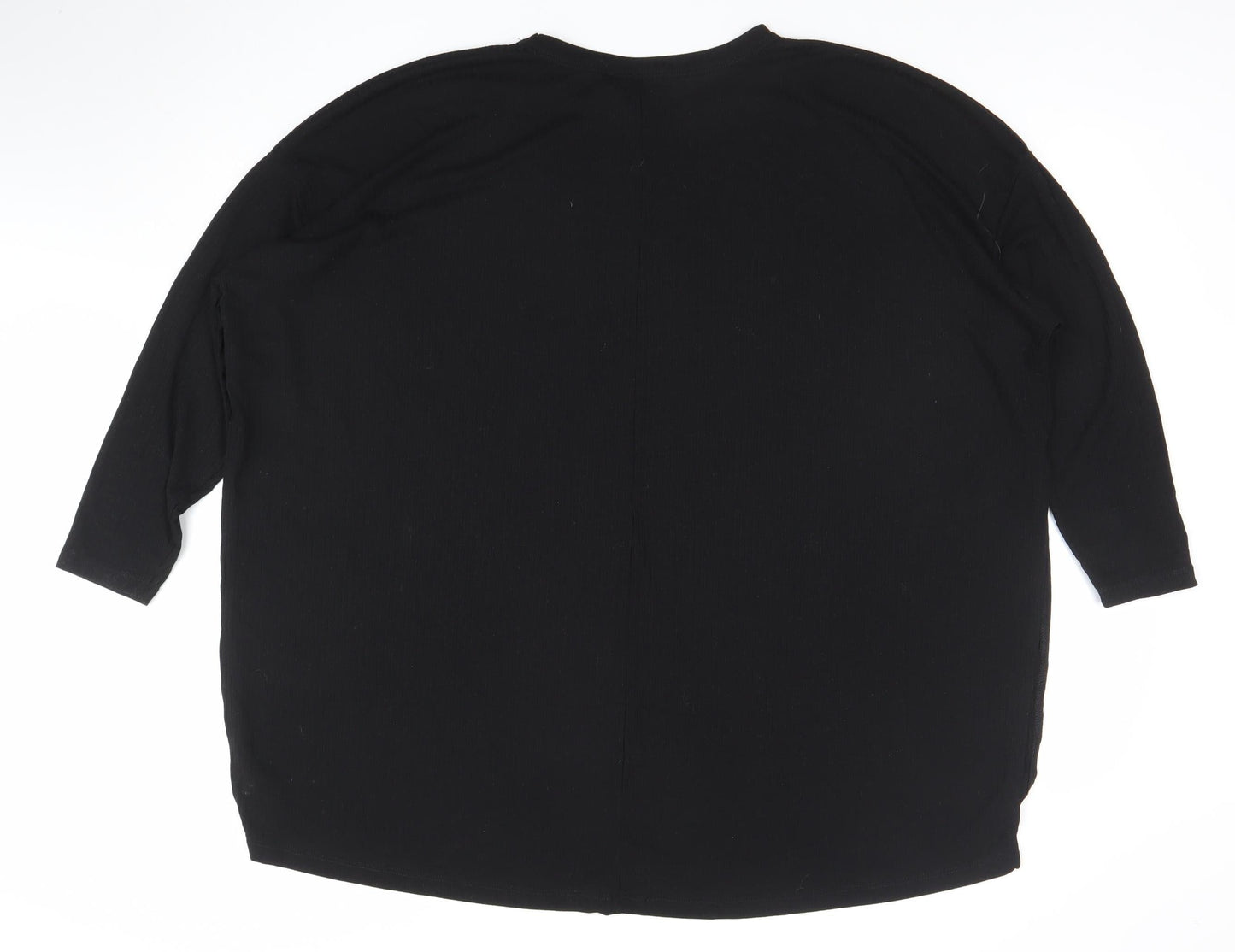ASOS Women’s Black Jersey 3/4 Sleeve Relaxed Fit T-Shirt Size 16