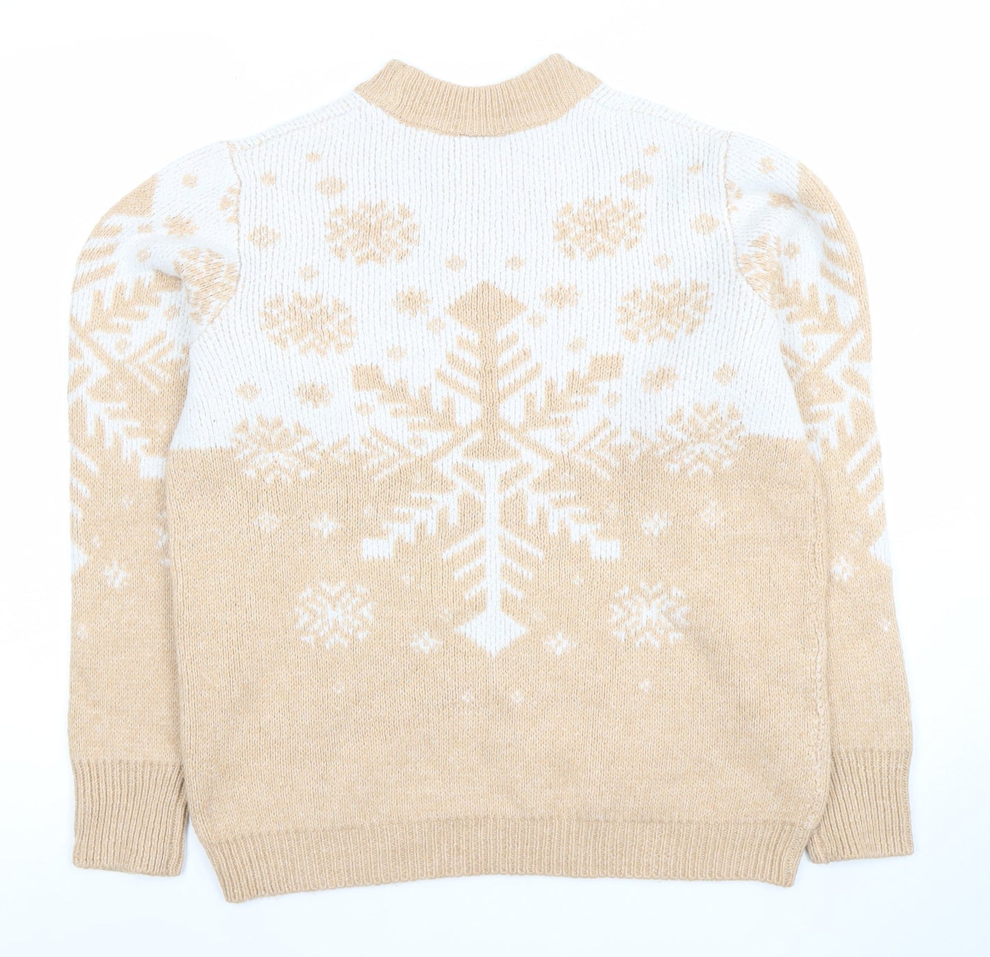 Beloved Woman Beige Fair Isle Christmas Jumper M