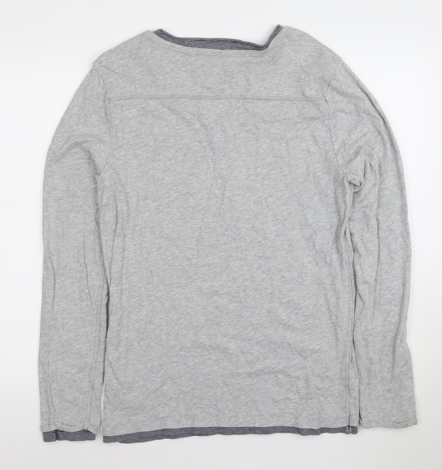 Tommy Hilfiger Men's Grey Henley Long Sleeve T-Shirt Size M