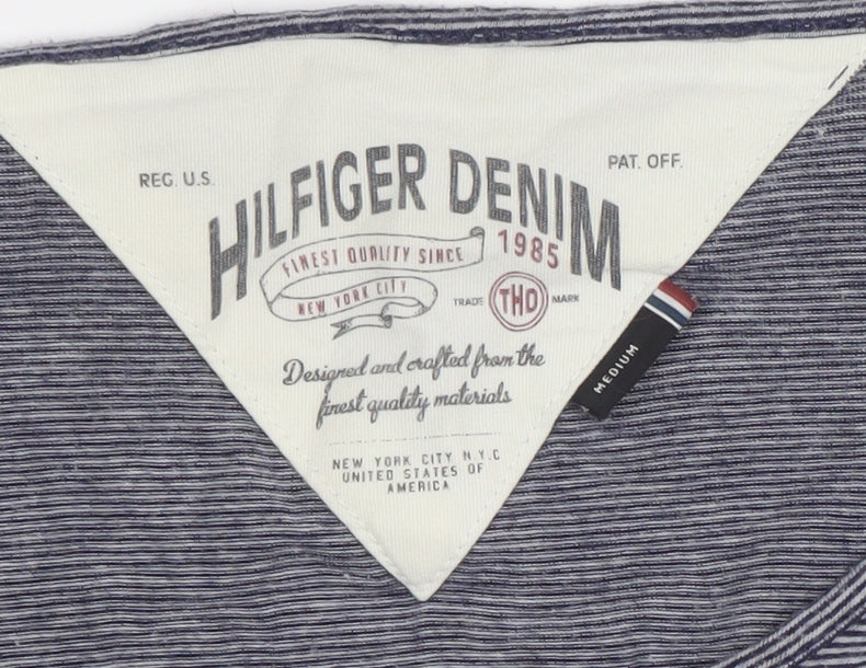 Tommy Hilfiger Men's Grey Henley Long Sleeve T-Shirt Size M