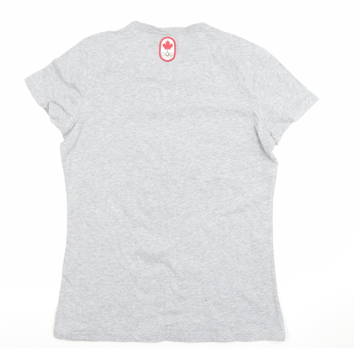 Hudson's Bay Women’s Grey Canada T-Shirt Size L Cotton Blend