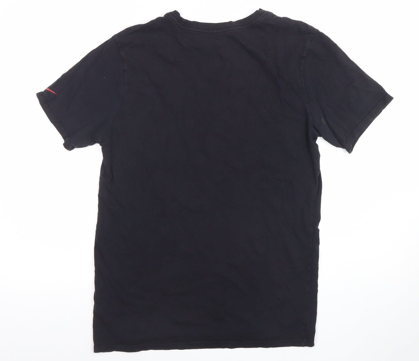 Nike Men's Black Graphic Sports T-Shirt Size L Cotton Regular Fit