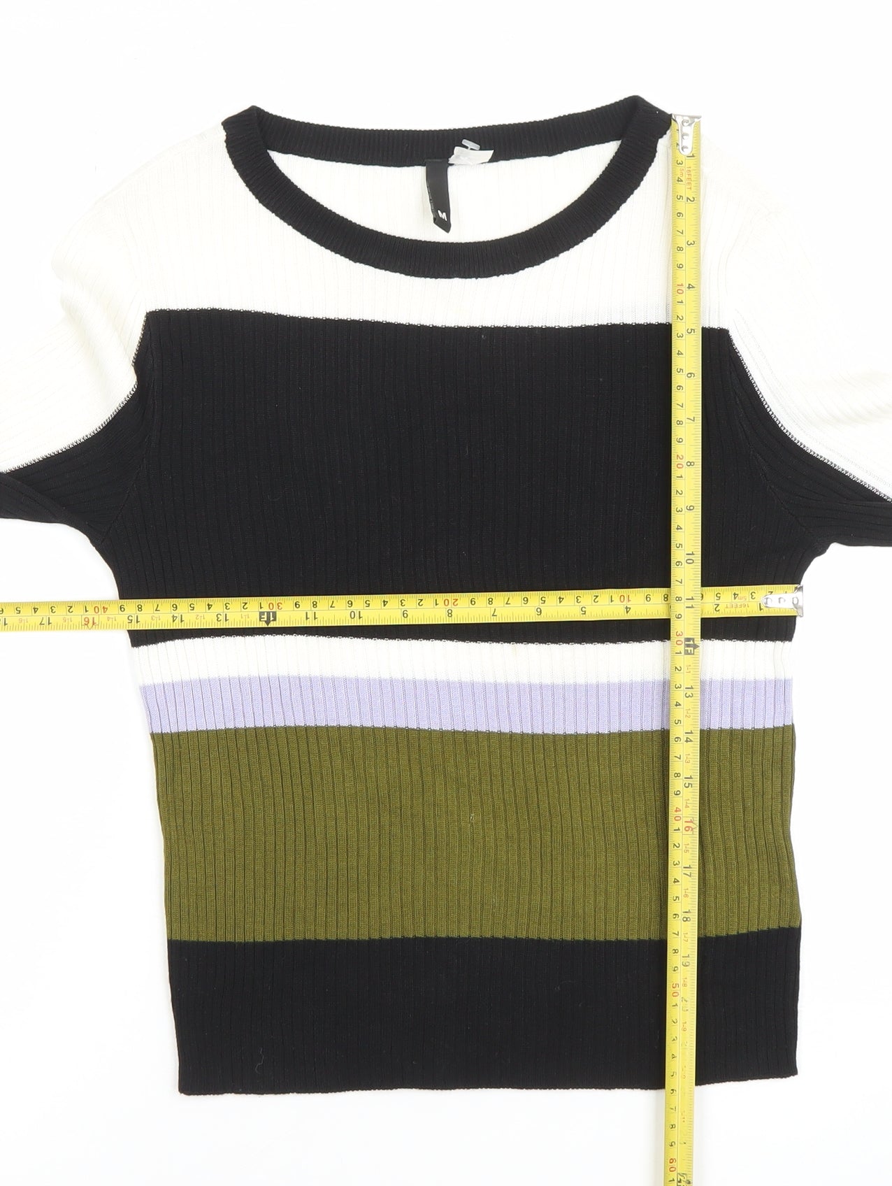H&M Divided Women's Multicoloured Knit Long Sleeve Top M