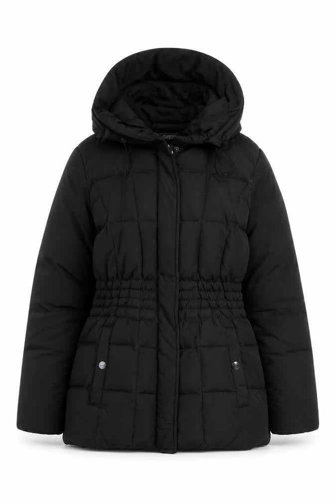Kenneth Cole Reaction Women's Black XS Hooded Puffer Jacket