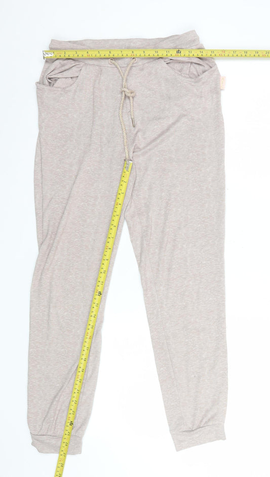 Aston Villa Women Beige Pyjama Pants Size 10-12 Jersey Sports Nightwear