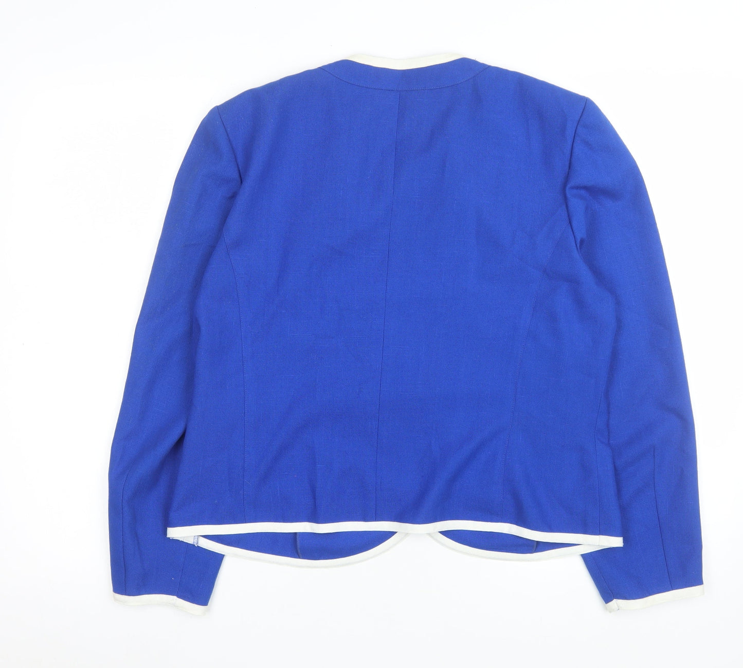 Lady F Women's Blue Double-Breasted Suit Jacket Size 14