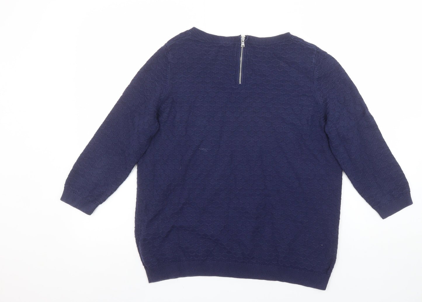 United Colors of Benetton Women's Blue Knit Pullover Jumper S