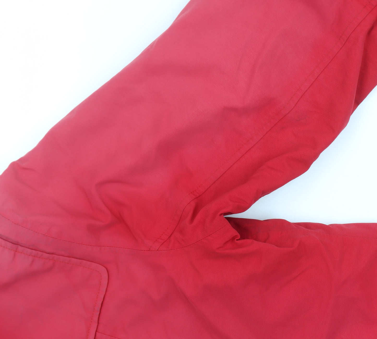 Womens UK Size M Regular Lands' End Red Cotton Blend Coat