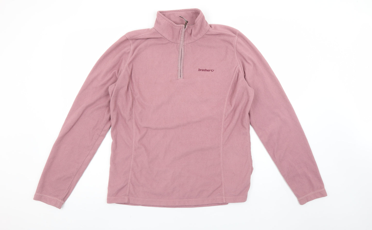 Brasher Women’s Pink Fleece 1/2 Zip Pullover Sweatshirt UK 16 XL