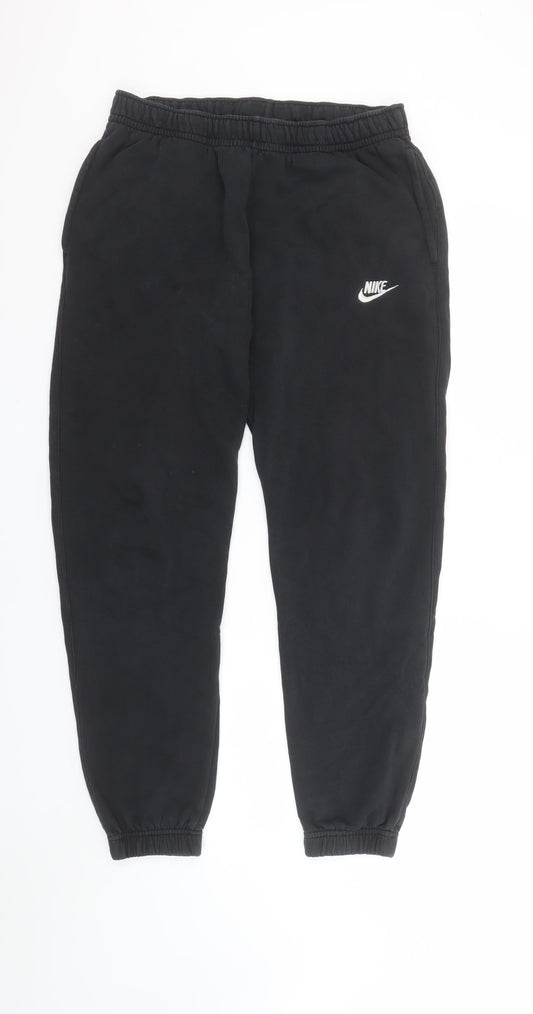 Nike Men's Black Jogger Trousers M Regular Fit Fleece Comfort
