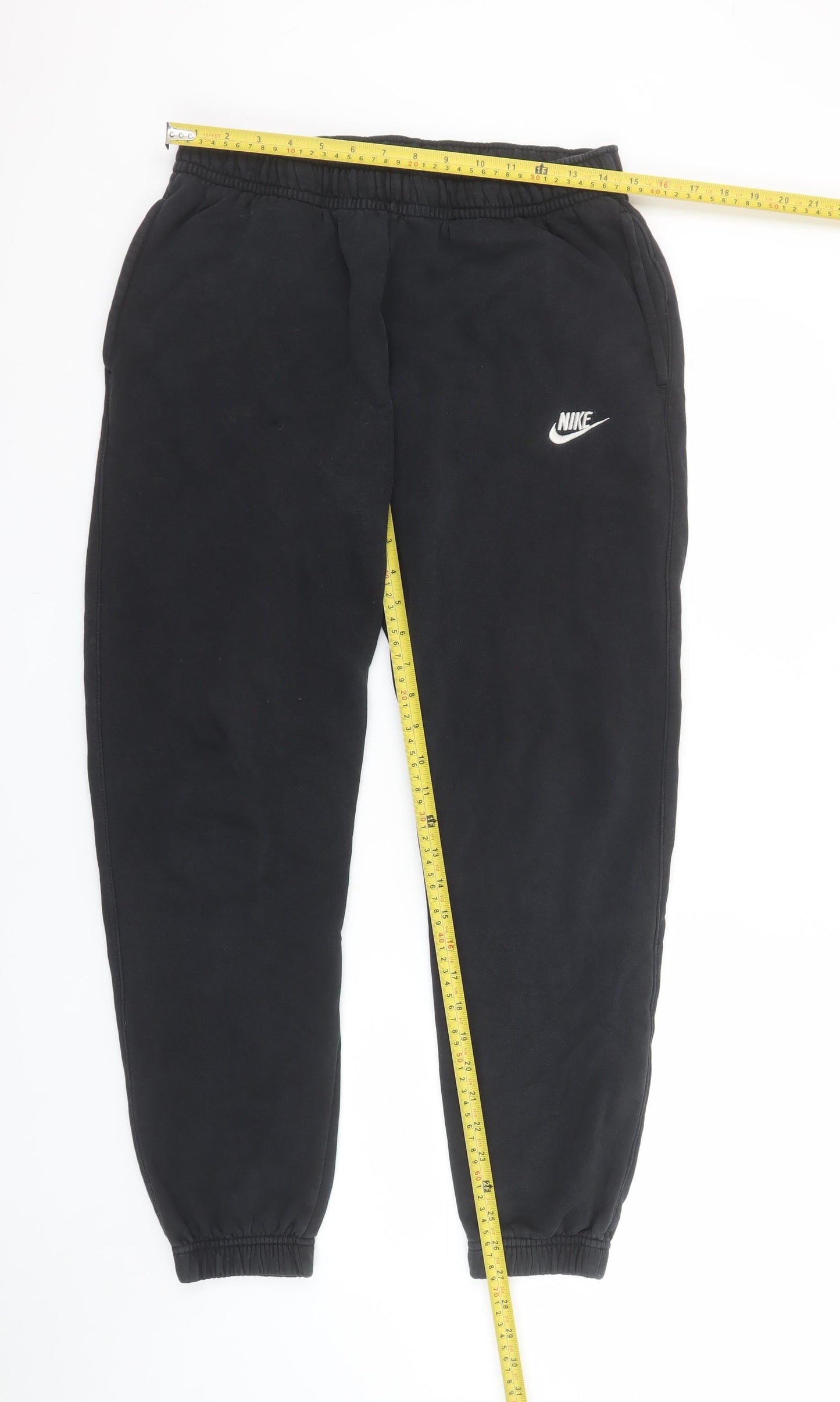 Nike Men's Black Jogger Trousers M Regular Fit Fleece Comfort