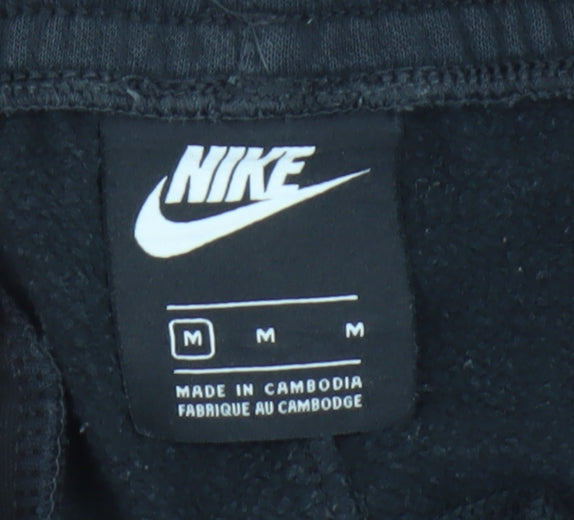 Nike Men's Black Jogger Trousers M Regular Fit Fleece Comfort