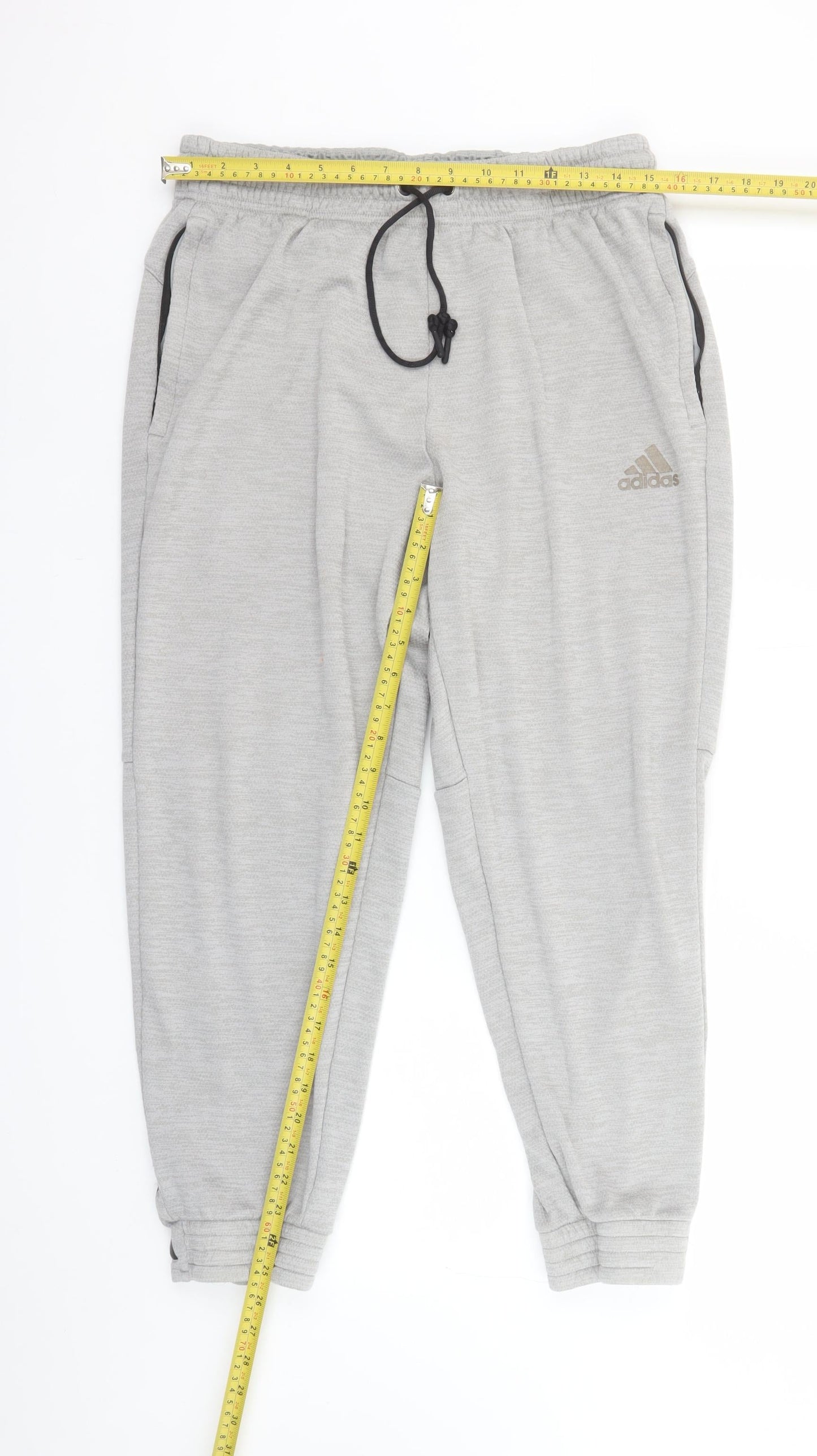 Adidas Boys Grey XL Jogger Sweatpants Elastic Waist Activewear Trousers