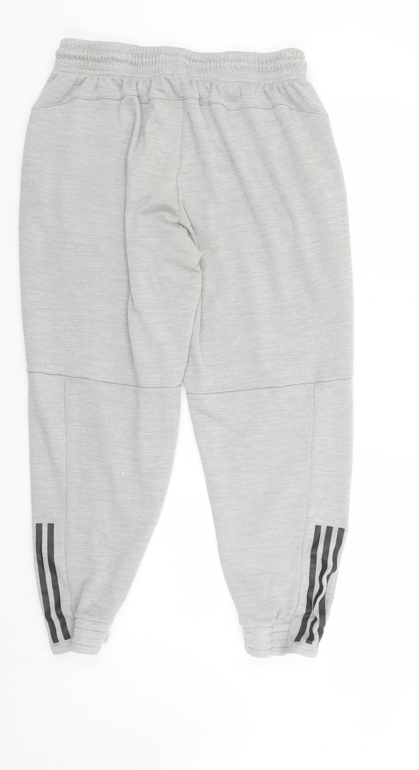 Adidas Boys Grey XL Jogger Sweatpants Elastic Waist Activewear Trousers