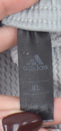 Adidas Boys Grey XL Jogger Sweatpants Elastic Waist Activewear Trousers