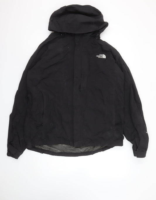 The North Face Men's Black L Waterproof Hooded Rain Jacket
