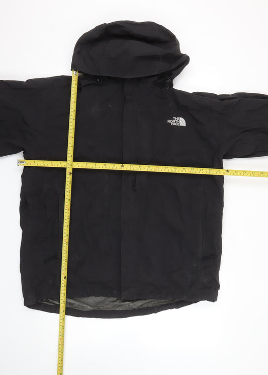 The North Face Men's Black L Waterproof Hooded Rain Jacket