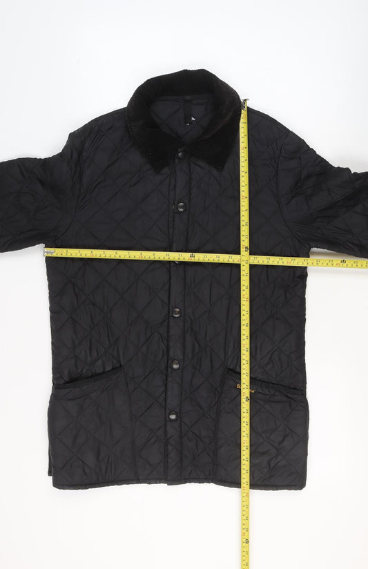 Barbour Men's Black Quilted Jacket S Regular Fit Outdoor Coat