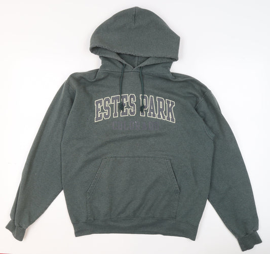 Champion Men's Green Pullover Hoodie L Graphic Estes Park Sweatshirt