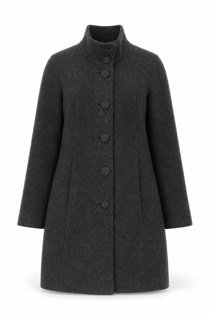 Marks and Spencer Womens Grey Wool Blend Long Coat Size S