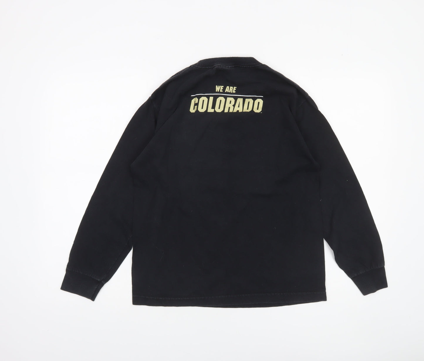 Nike Boys Black Long Sleeve Graphic Pullover T-Shirt L Sports University