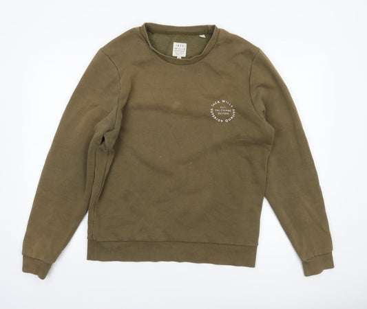 Mens UK M Regular Jack Wills Brown Pullover Sweatshirt
