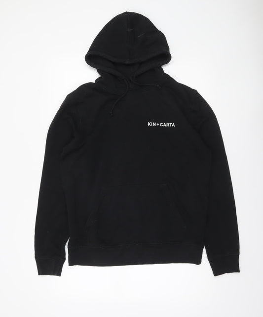 Stanley/Stella Men’s Black Pullover Hoodie Medium Logo Print