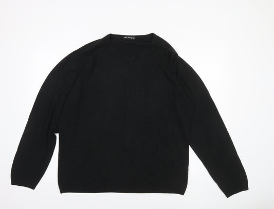 Marks and Spencer Men’s Black V-Neck Jumper XL Acrylic Knit