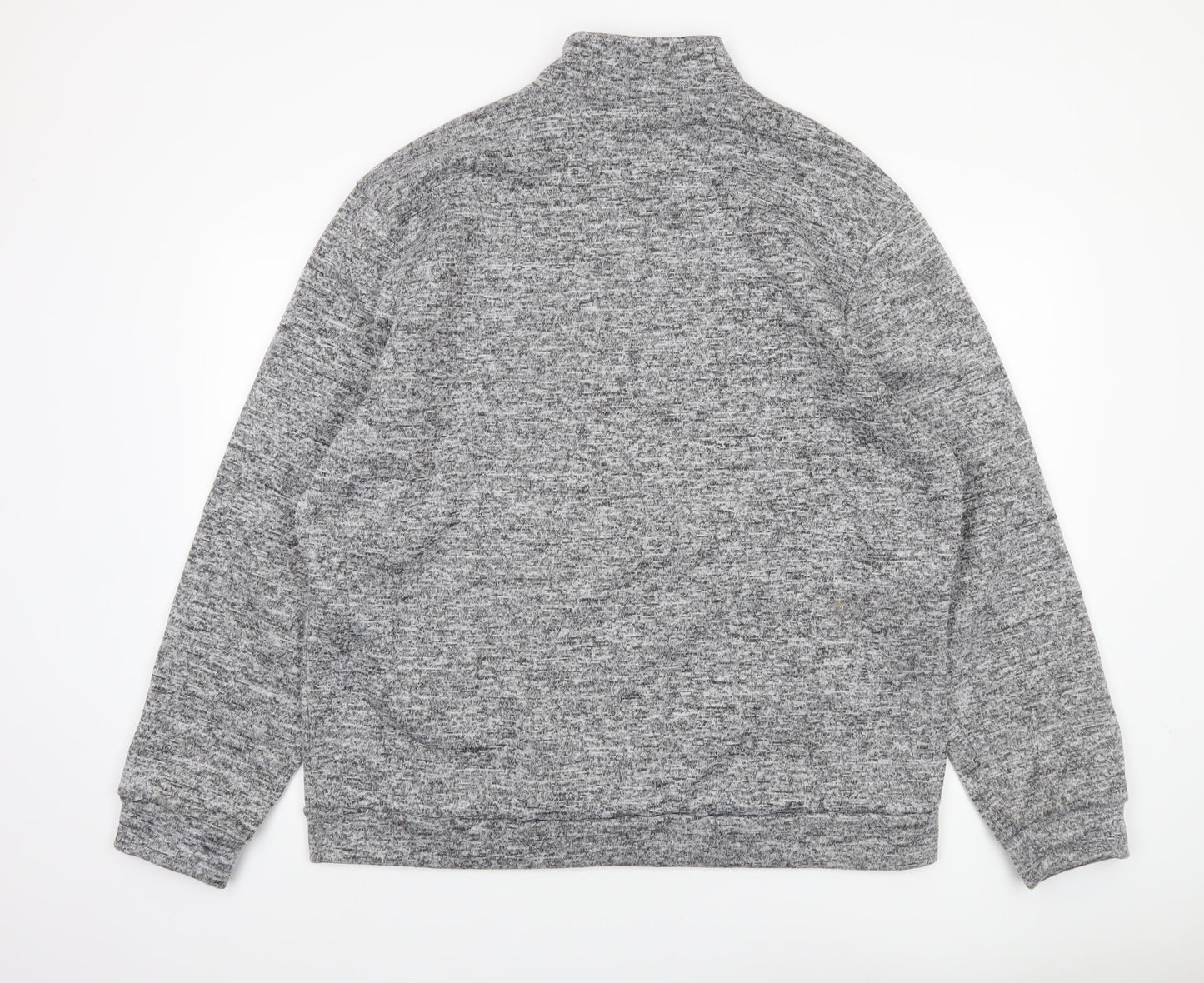SIIMHWRSS Men's Grey 1/4 Zip Mock Neck Pullover Sweatshirt Size M