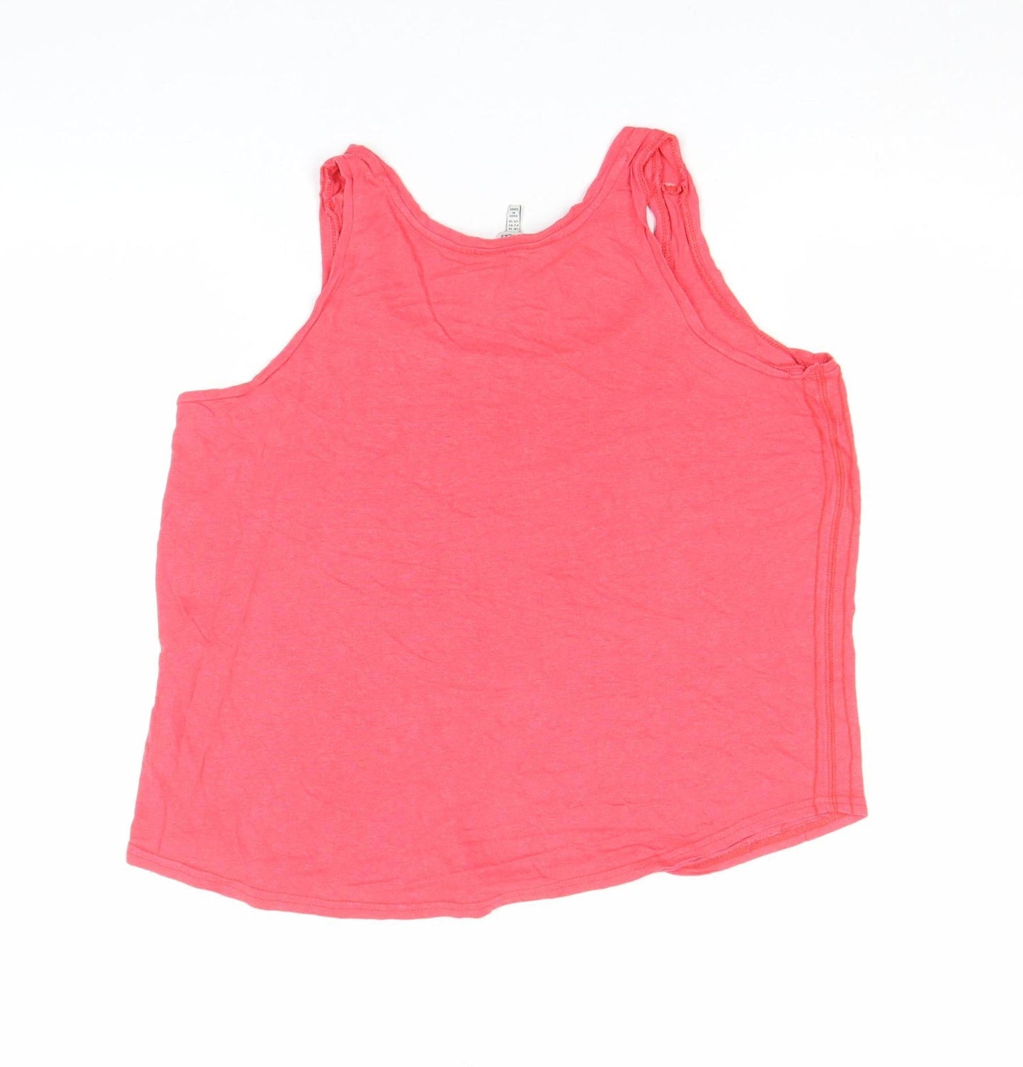 Womens UK Size 14 Joules Pink Cotton Blend Tank