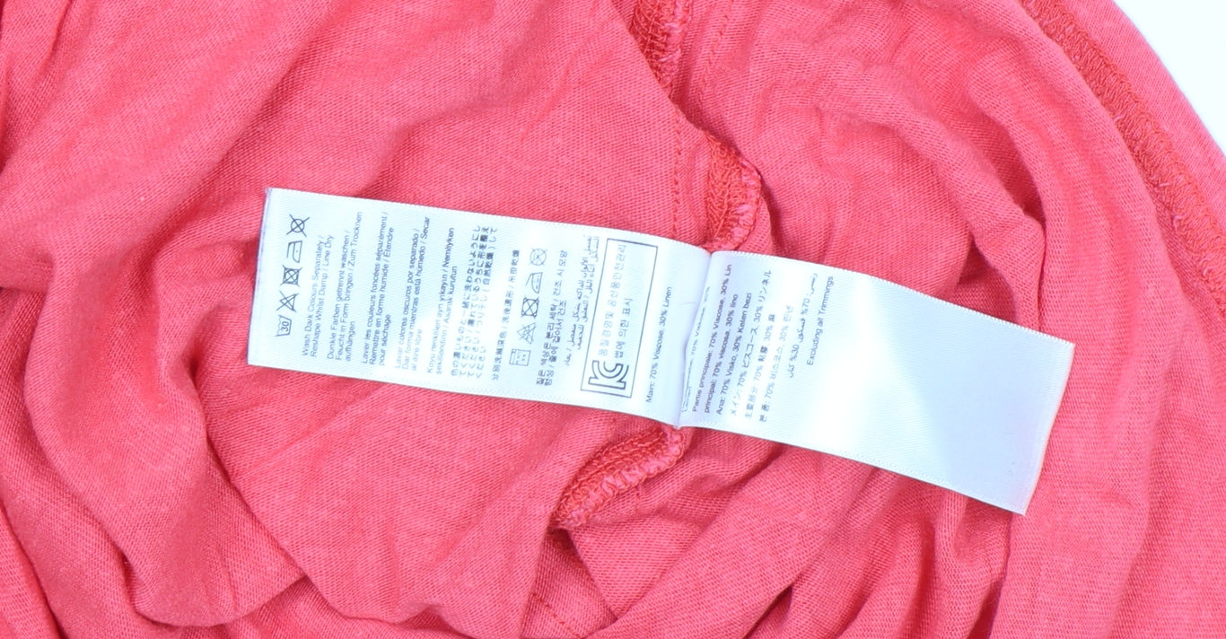 Womens UK Size 14 Joules Pink Cotton Blend Tank
