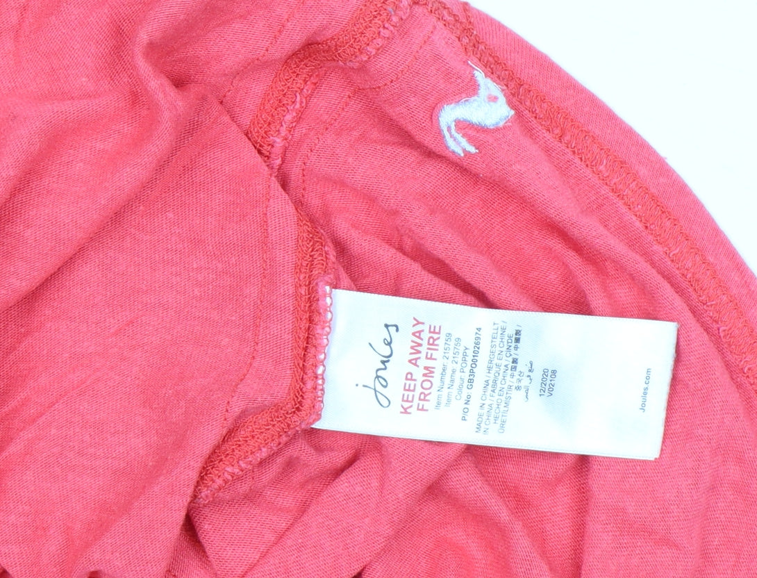 Womens UK Size 14 Joules Pink Cotton Blend Tank