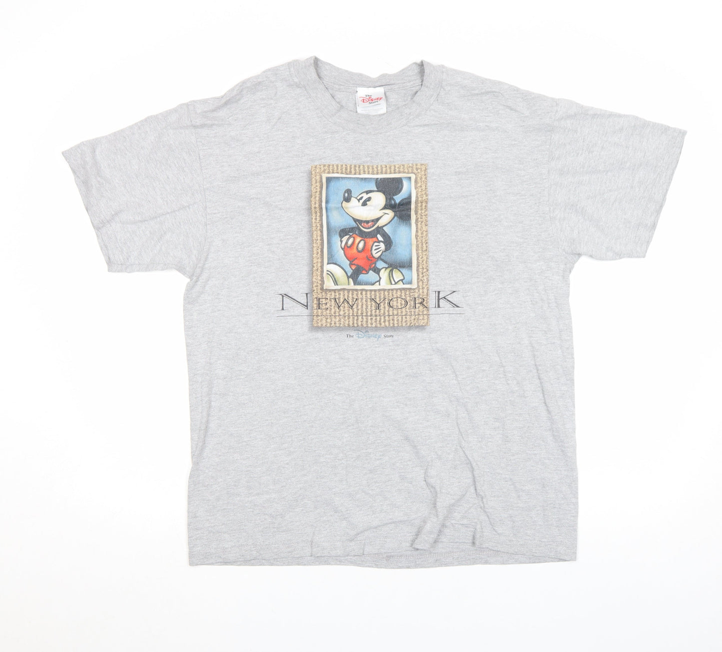 Disney Mickey Mouse Grey T-Shirt Womens L Vintage New York Tee