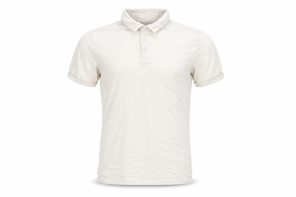 H&M Men Beige Slim Fit Short Sleeve Cotton Polo Shirt S