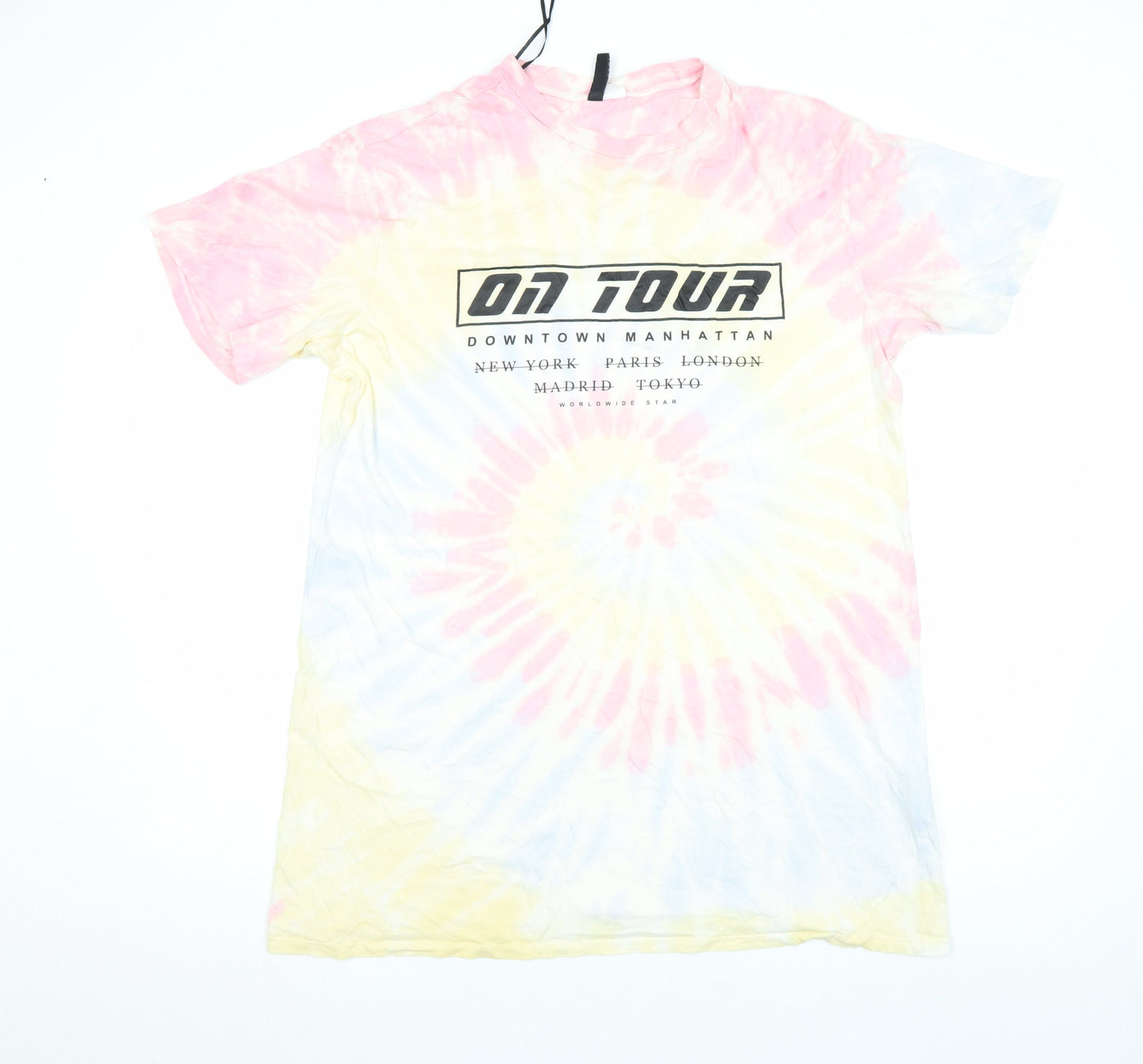 H&M Divided Women's Multicoloured Tie Dye T-Shirt Dress Size S