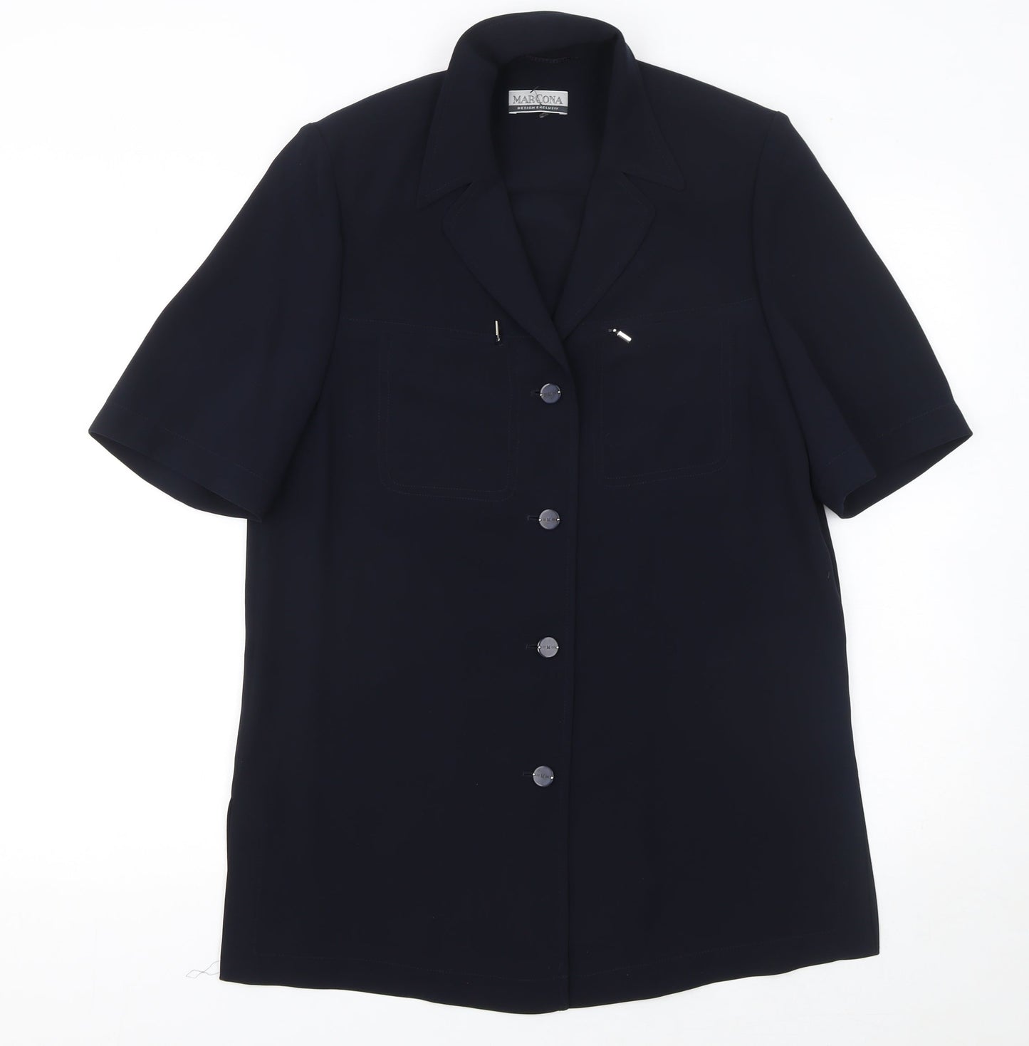 Marcona Women’s Black Short Sleeve Suit Jacket Size 12 Classic Style