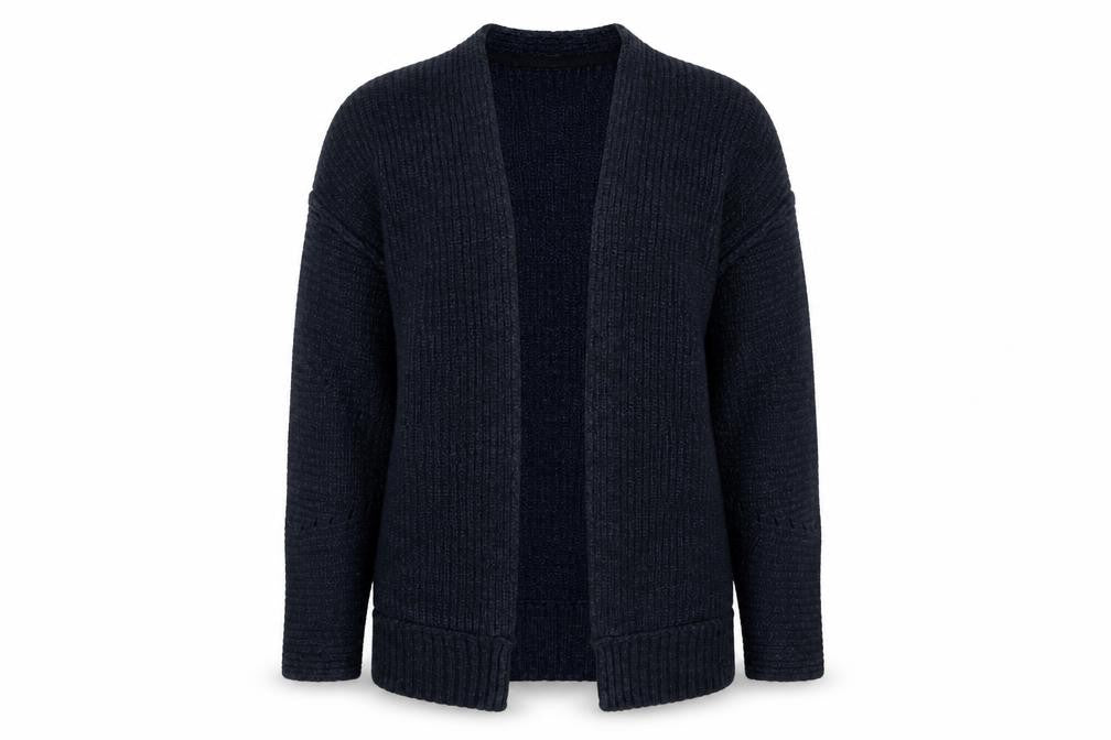 Soft Surroundings Women’s Navy Knit Cardigan Small Cotton Blend