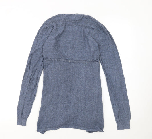 Womens UK 8 Regular FatFace Blue Cardigan Open-Knit