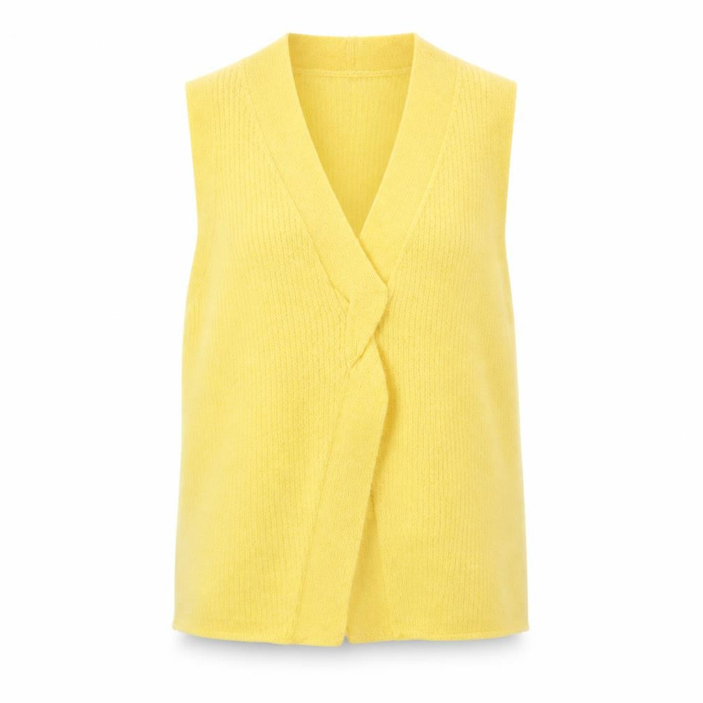 ASOS DESIGN Women’s Yellow Knit Sleeveless V-Neck Tank Top Size 8