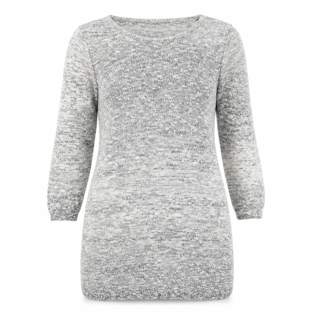 Womens UK M Regular Lands' End Grey Tunic Tight-Knit