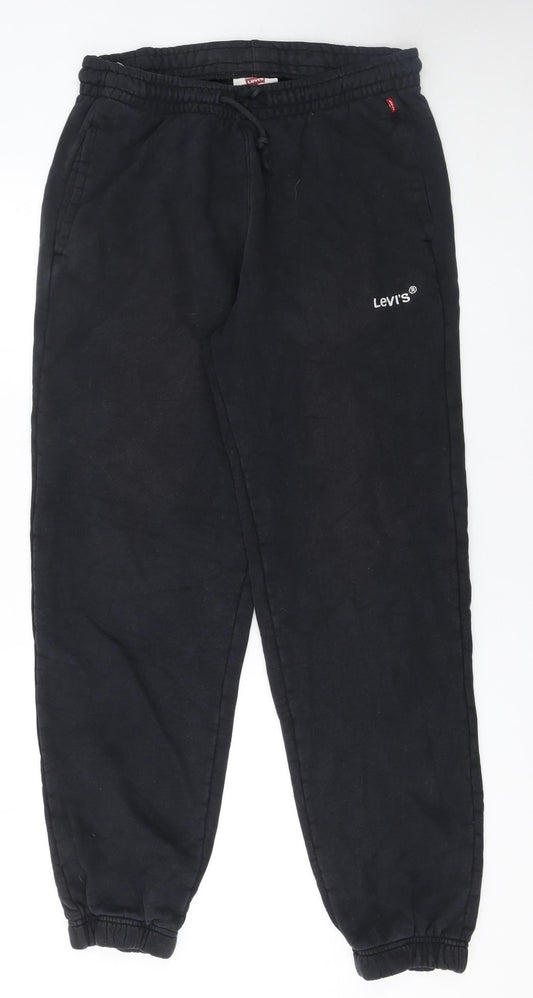 Levi's Men's Black Small Jogger Sweatpants Cotton Elastic Waist