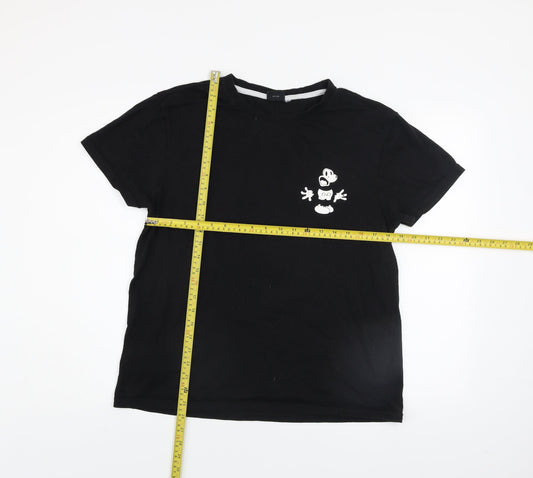 Disney Men’s Black Mickey Mouse Graphic T-Shirt XL