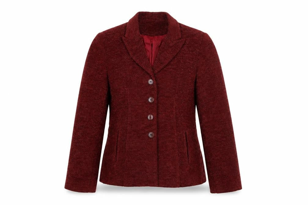 Donna Rae Women's Red Wool Blend Blazer Jacket Size 8