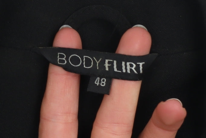 Bodyflirt Womens Black Polyester Blazer Jacket Size 20 Regular
