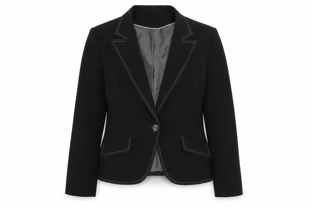 Dorothy Perkins Women Black Size 14 Classic Single-Breasted Blazer