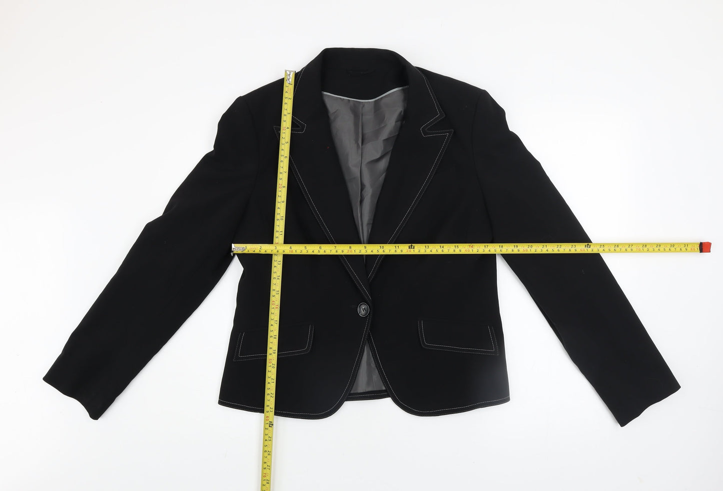 Dorothy Perkins Women Black Size 14 Classic Single-Breasted Blazer