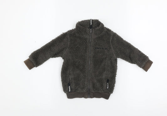 Bench Unisex Baby Brown 6-12 Months Fleece Zip Jacket – Soft & Lined